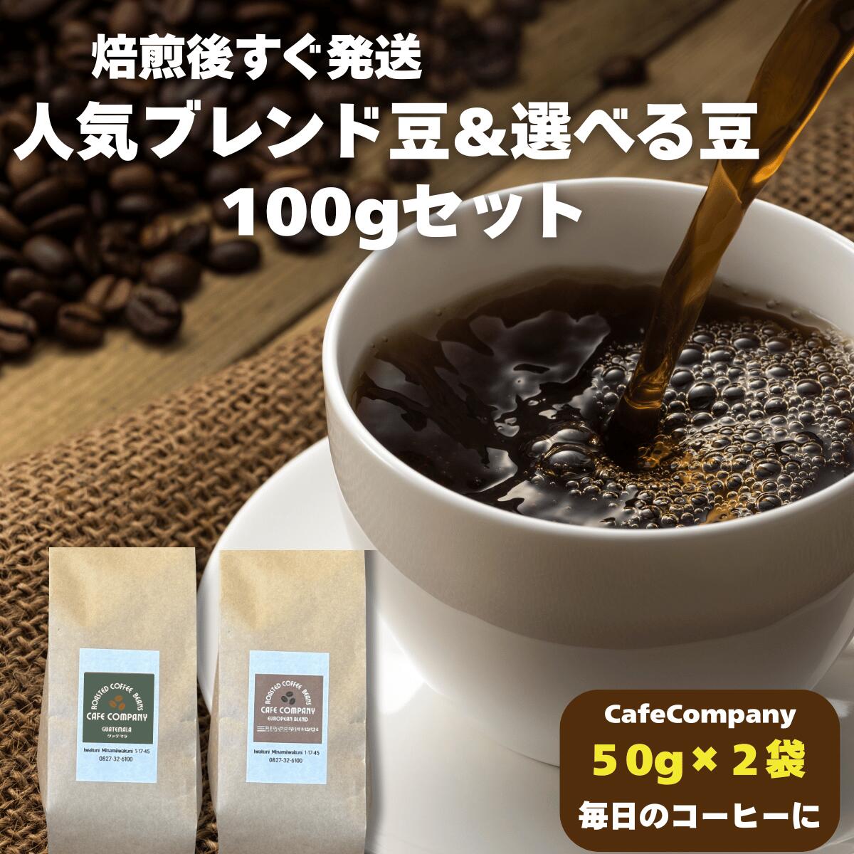 Other - ＼クーポン有／ コーヒー豆 100g（50g×2種）お試し 送料無料 珈琲豆 ブレンド 人気 飲み比べ セット 初回 おすすめ スペシャリティ 焙煎 珈琲 メール便 カフェカンパニー 山口 マラソン 買い周り