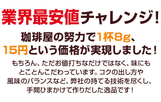 1杯15円　250袋 業務用ドリップコーヒーレストランブレンド（海外配送可）