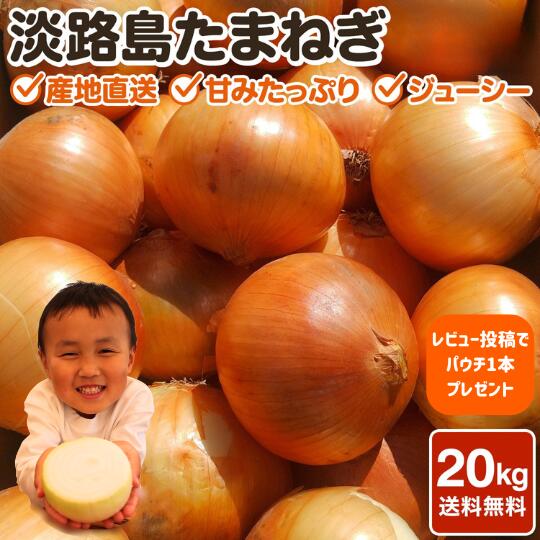 スーパーSALE限定 10％ off 更にお得なクーポンあり 玉ねぎ【プレゼント企画】レビュー投稿で 淡路島玉葱 20kg たまねぎ クラフトタマネギ 送料無料 オニオン【 20kg 】サイズ 個数お任せ 甘い玉ねぎ 淡路玉ねぎ 農家 南淡路 淡路島 食べる玉ねぎドレッシング 品種のサムネイル