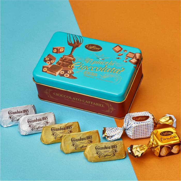 【 カファレル 限定缶 】チョコレートアソート缶M【 バレンタイン お菓子 缶 かわいい 可愛い 個包装 プチギフト チョコレート チョコ 詰め合わせ プレゼント ギフト おしゃれ 誕生日 パーティー 結婚 お返し お礼 1000円台 ジャンドゥーヤ 】のサムネイル