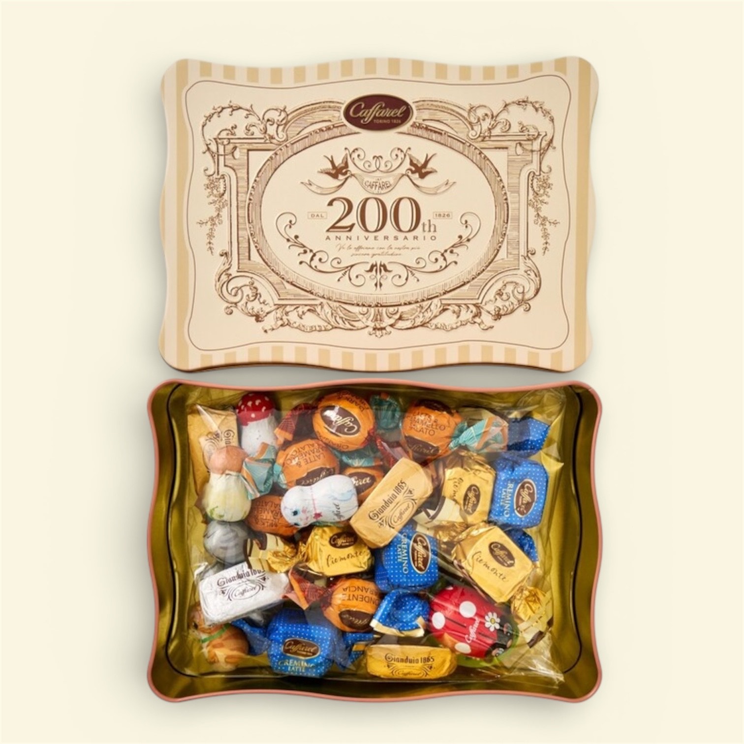 バレンタイン2026 【公式 カファレル caffarel】ウェーブ缶【 バレンタイン お菓子 プチギフト 可愛い かわいい チョコレート チョコ 個包装 子ども ギフト プレゼント おしゃれ 高級チョコレート ジャンドゥーヤ イタリア お配り用 ご褒美スイーツ 本命】