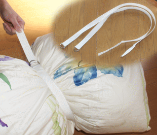 収納上手♪お布団のカバーへの出し入れをスムーズにする”ナイロンバンド2本セット”