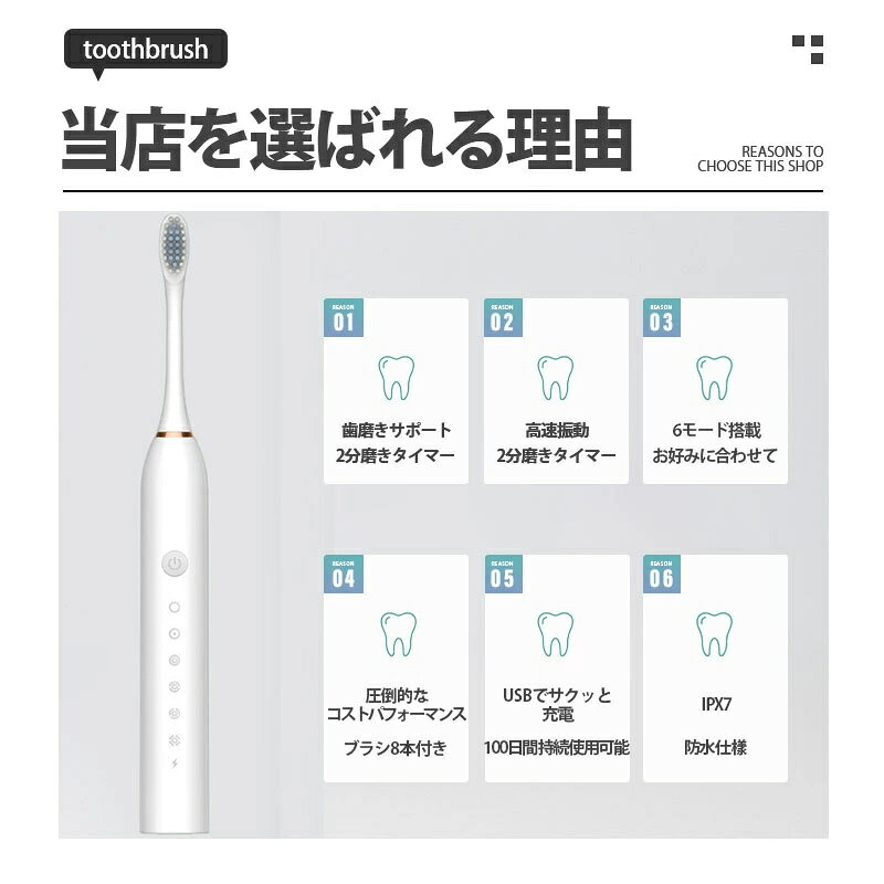★SALE特価 更にポイント10倍★ 電動歯ブラシ 替えブラシ ブラシ 充電式 歯ブラシ IP...