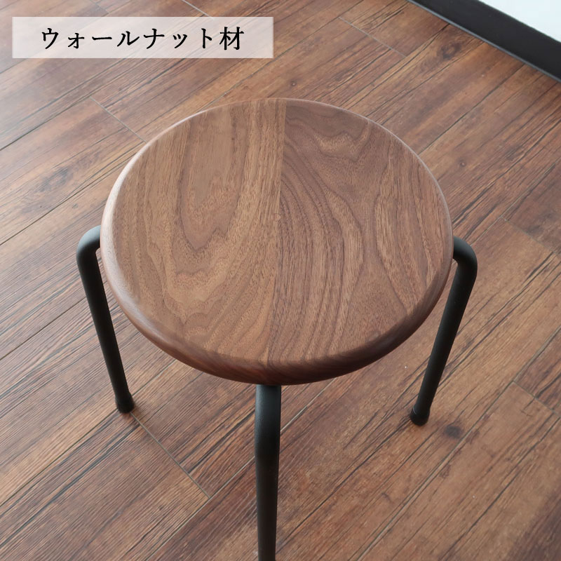 スツール スタッキング コンパクト キッチン ダイニング おしゃれ ウッドチェア スチール 丸 丸椅子 腰掛け チェアー イス 椅子 いす 背もたれなし シンプル 丸 ウッド チェア スタッキングチェア 店舗 お店 [2]