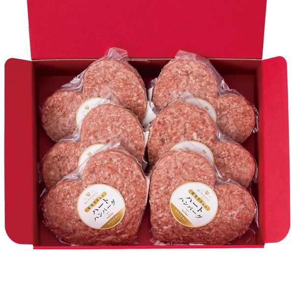 上場食肉 佐賀牛入り ハートハンバーグ6個セット ギフト グルメ 送料無料 【産直】...