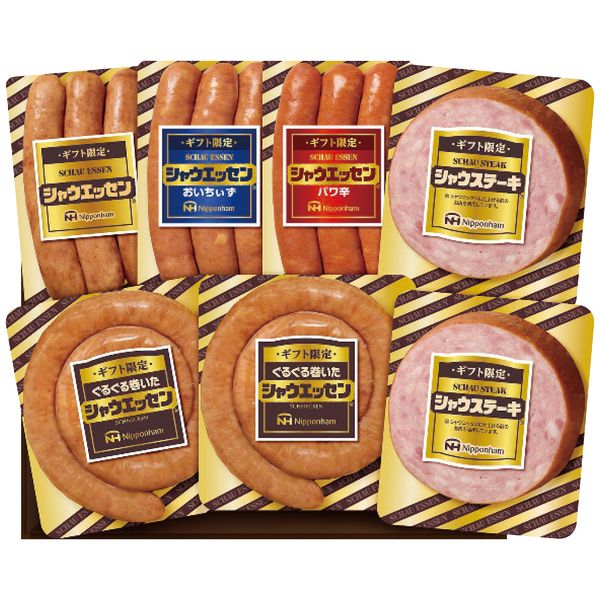 ポイント〜ギフト限定シャウエッセン〜シャウエッセンのパリッと感や旨味はそのままに、食べ応えのある少し太めのサイズに仕上げました。※写真はイメージです。内容・デザイン等変更になる場合があります。予めご了承ください。箱サイズ24×8×16cm現品サイズ・内容ギフト限定(シャウエッセン100g・シャウエッセンパワ辛100g・シャウエッセンおいちぃず100g各1個・シャウステーキ122g・ぐるぐる巻いたシャウエッセン122g各2個)重さ926g製造生産地日本製賞味期間冷蔵50日・賞味目安約25日アレルゲン乳成分備考※11月下旬よりお届けになります。 ※「のし」や「包装」については、対応できる商品と対応できない商品がございます。ご購入前に、お気軽にお問い合わせください。通常、簡易包装に直に送り状を貼ってお送りいたします。【日本ハム 商品一覧】 ギフト限定　シャウエッセン ギフト限定シャウエッセン SEG-420 ギフト限定　シャウエッセン ギフト限定シャウエッセン SEG-500 ギフト限定シャウエッセン SEG-330 シーフードセット NK-35F シーフードセット NK-50F 北海道プレミアム 美ノ国 北海道 プレミアム 美ノ国 UKH-102 北海道プレミアム 美ノ国 北海道 プレミアム 美ノ国 UKH-38 北海道プレミアム 美ノ国 北海道 プレミアム 美ノ国 UKH-48 北海道プレミアム 美ノ国 北海道 プレミアム 美ノ国 UKH-49 北海道プレミアム 美ノ国 北海道 プレミアム 美ノ国 UKH-53 北海道プレミアム 美ノ国 北海道 プレミアム 美ノ国 UKH-55 北海道プレミアム 美ノ国 北海道 プレミアム 美ノ国 UKH-58 北海道プレミアム 美ノ国 北海道 プレミアム 美ノ国 UKH-59 本格派ギフトセット NH-32 本格派ギフトセット NH-342 本格派ギフトセット NH-406 本格派ギフトセット NH-501 本格派ギフトセット NH-513 本格派ギフトセット NH-519 本格派ギフトセット NH-52 本格派ローストビーフ入りギフト NRB-54日本ハム ギフト限定　シャウエッセン ギフト限定シャウエッセン SEG-420 ギフト お歳暮 送料無料 【産直】【注意事項】メーカー直送の商品となりますので、「代金引換」払いは不可となります。ご了承ください。お届け先が、北海道、沖縄、離島になる場合、別途送料が必要になる場合がございます。
