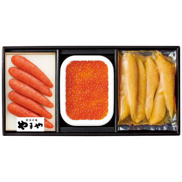 (株)やまやコミュニケーションズ 無着色辛子明太子・いくら・数の子詰合せ ギフト お歳暮 送料無料[24]
