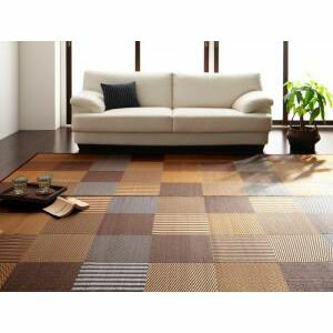 純国産京刺子柄い草ラグ【merk】メルク 不織布あり 191×250 [00]