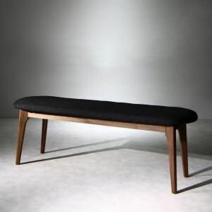 【ポイントUp4倍】天然木ウォールナット材 モダンデザインダイニング WAL ウォル ベンチ[00]