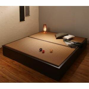 【ポイントUp4倍】お客様組立 大型ベッドサイズの引出収納付き 選べる畳の和モダンデザイン小上がり 夢水花 ユメミハナ 美草畳 クイーン[C4][00]のサムネイル