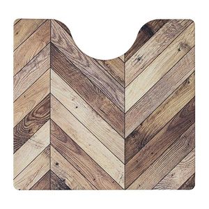 トイレマット　拭ける　撥水　PVCトイレマット　ヘリング　55×60cm　抗菌　　[01]