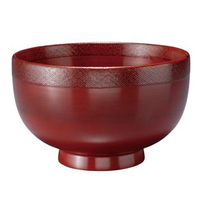 どんぶり 500ml 木製 布張り丼 漆 丼 天然木 食器 根来 若兆[01]