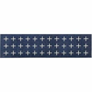 オカトー ナチュラルキッチンマット 45x180 ネイビー [01](3)