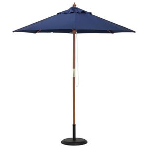 【ポイントUp4倍】木製パラソル 210cm ネイビー 210NV （入数：1点）[09]