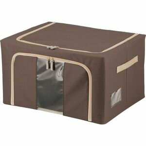 窓付&積ミ重ネ収納ボックス 55L BR ブラウン （入数：6点）[09]