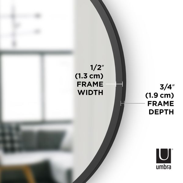 ハブ ミラー 61x61cm ブラック 21008243040 Umbra アンブラ[01] [3]