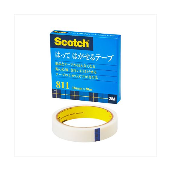 3M Scotch スコッチ はってはがせるテープ 18mm×30m 3M-811-3-18[21]