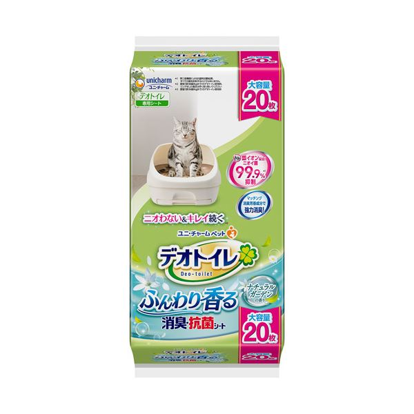 ■商品内容【ご注意事項】この商品は下記内容×10セットでお届けします。●ナチュラルガーデンの香りのおトイレシート20枚入りです。●1週間分の尿をしっかり吸収し、抗菌剤がニオイを強力に抑えます。(※愛猫1頭(体重8kgまで)の場合。ウンチをした場合は早く取り除いてください。)●銀イオン配合。ニオイ菌99.9%抑制。●マッチング消臭芳香成分で強力消臭。●シート表面が白いので、オシッコの色がわかりやすく、チェックしやすい。■商品スペック種類：シート材質・素材：ポリオレフィン・ポリエステル不織布、綿状パルプ、吸水紙、高分子吸水材、ポリエチレンフィルム、抗菌剤、ホットメルト接着剤、香料その他仕様：●香り:ナチュラルガーデンの香り●交換目安:1週間(※1頭(体重8kgまで)のデオトイレ使用時)備考：※すべての菌を抑制するわけではありません。シリーズ名：デオトイレ【キャンセル・返品について】商品注文後のキャンセル、返品はお断りさせて頂いております。予めご了承下さい。■送料・配送についての注意事項●本商品の出荷目安は【5 - 11営業日　※土日・祝除く】となります。●お取り寄せ商品のため、稀にご注文入れ違い等により欠品・遅延となる場合がございます。●本商品は仕入元より配送となるため、沖縄・離島への配送はできません。[ 678183 ]