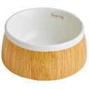（まとめ）Porta 木目調 陶器食器 Mサイズ【×2セット】 (犬猫用品/食器)[21]