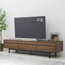 TVボード（ウォルナット） 幅約180cm [完成品/脚のみ取付］【代引不可】[21]