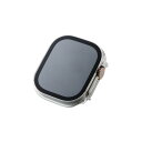 エレコム Apple Watch 49mm用フルカバーケース プレミアムゴリラガラス 高透明 AW-22CFCGOCR クリア[21]