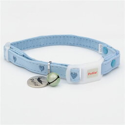 （まとめ）CAT COLLAR ハートレザーカラー ブルー【×3セット】 (猫用品/首輪)[21]