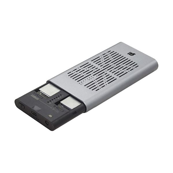 楽天家具・インテリア雑貨　カグールラトックシステム USB3.2 Gen2x2 M.2 SSDケース（クローン機能搭載・NVMe 2台用） RS-ECM2-U32C[21]