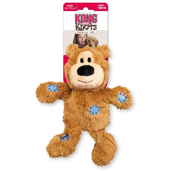 (まとめ) KONG(コング) ワイルドノット テディ M ブラウン (ペット用品) 【×3セット】[21]