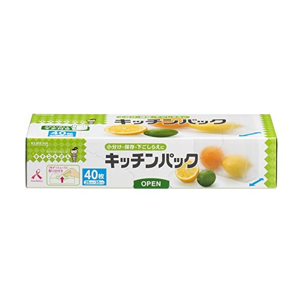 ■商品内容クレハ キチントさんキッチンパックマチ付40枚入 【36個セット】 39-217■商品スペック●「クレハ キチントさん キッチンパック 40枚」は、お菓子や小物の小分け、野菜や果物の保存、料理の下ごしらえなど使い方がいろいろできます。高密度ポリエチレンを原料とした丈夫な袋です。●「クレハ キチントさん キッチンパック 40枚」は、大きく使えてタップリ入る、横マチ付きです。お菓子や小物の小分け、野菜や果物の保存、料理の下ごしらえなど使い方いろいろで便利なポリ袋です。高密度ポリエチレンを原料とした丈夫な袋です。一枚ずつスムーズに取り出せるポップアップ式、フタが閉まるBOXを採用しているので衛生的です。【返品・キャンセル不可】商品注文後のキャンセル、返品はお断りさせて頂いております。予めご了承下さい。■送料・配送についての注意事項●本商品の出荷目安は【3 - 6営業日　※土日・祝除く】となります。●お取り寄せ商品のため、稀にご注文入れ違い等により欠品・遅延となる場合がございます。●本商品は仕入元より配送となるため、沖縄・離島への配送はできません。