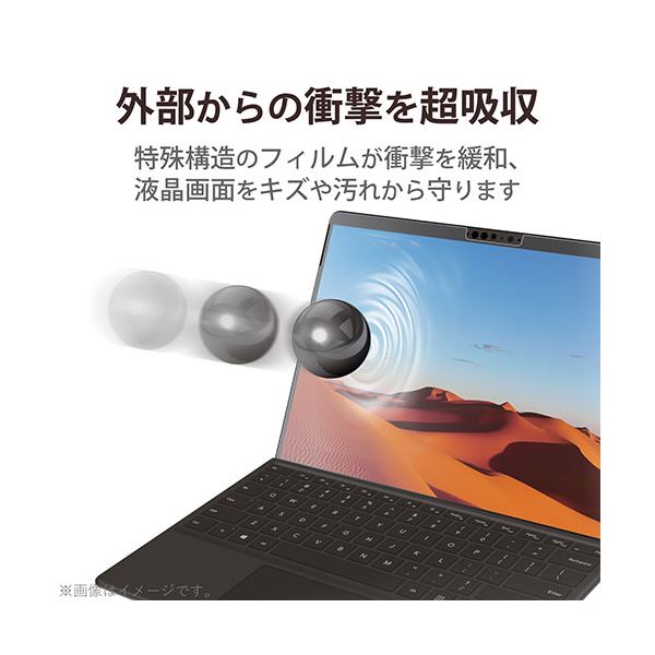 エレコム Surface Pro8/フィルム/衝撃吸収/ブルーライトカット/高透明 TB-MSP8FLHSG[21] 3