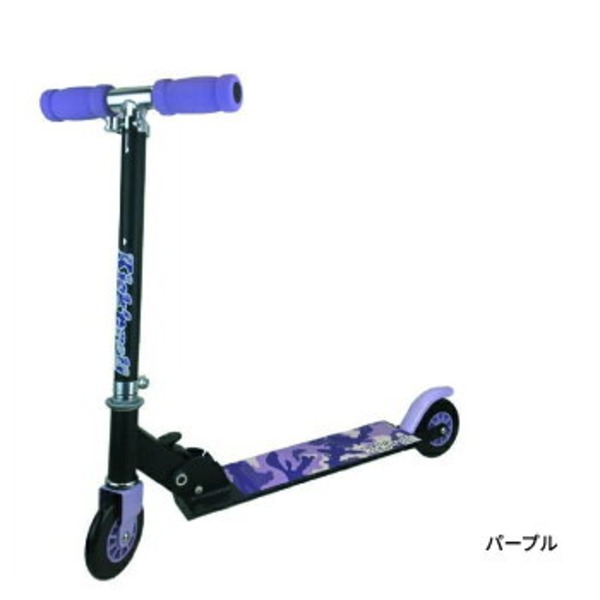 子供用 キックボード/おもちゃ 【パープル】 全長62cm 折り畳み 軽量 『キックンロールスクーター Kick'n RollScooter』【代引不可】[21]