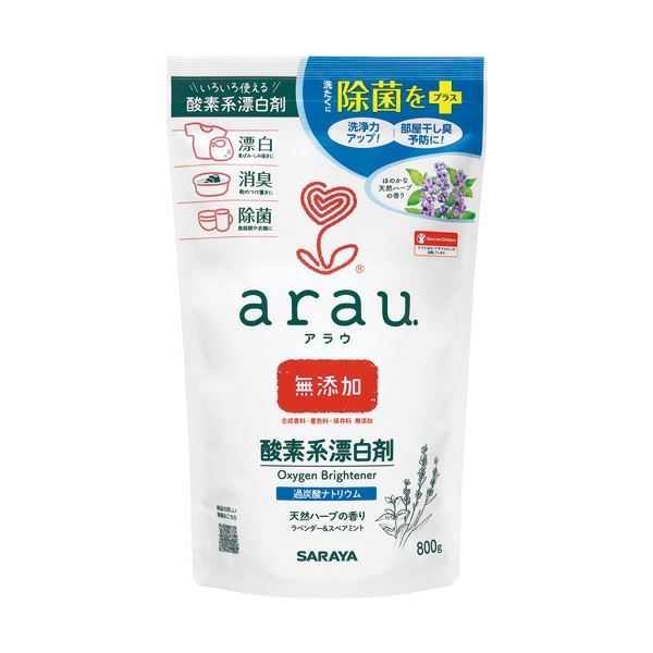 (まとめ) サラヤ arau. 酸素系漂白剤 800g 1パック 【×5セット】[21]