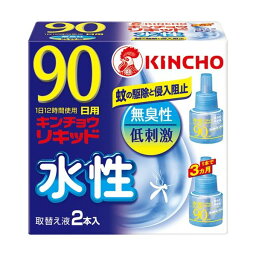 大日本除蟲菊 KINCHO 水性キンチョウリキッド 90日 無臭性 取替え液 1セット(6本：2本×3箱)[21]