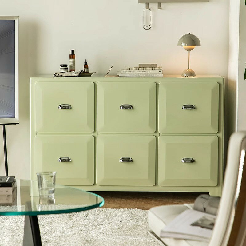 【全商品3％OFF】 CAGUUU メタル製6マスキャビネット 耐久性スチール製モダンキャビネット 引き出し付..