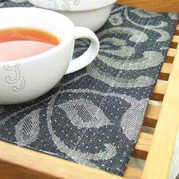 リネン ランチョンマット クリセントマムズ ブラック リトアニア製【RCP】