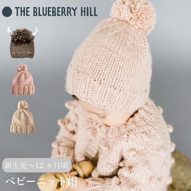 赤ちゃん 帽子 ベビー 耳 新生児 ニット帽 ニット 帽子 男の子 女の子 ニューボーン 月齢 記念写真 くま かわいい 衣装 出産祝い プレゼント ブルーベリーヒル Blueberry Hill