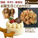 わんちゃんお誕生日こだわりセット 愛犬のお祝いケーキ 米粉豆腐クリームバースデーケーキと手作り 犬用ごはん 鮭チャーハンのセット