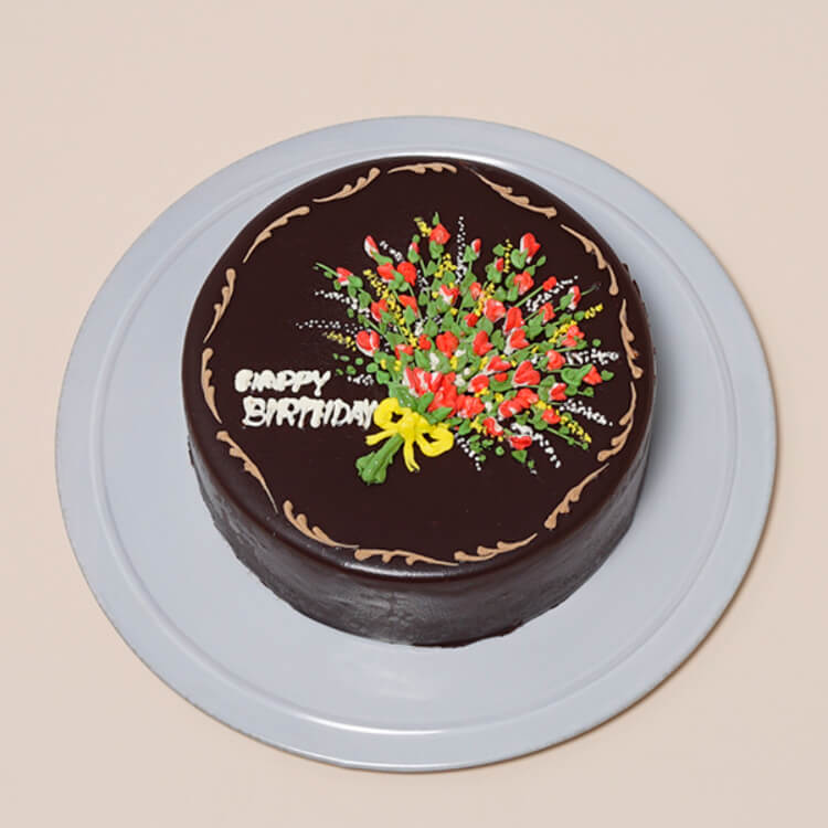 【送料無料】 花束のチョコレートクリームデコレーション 5号 15cm 花 フラワー チョコレートケーキ チョコ ケーキ プレゼント ギフト お取り寄せ スイーツ 誕生日 誕生日ケーキ バースデー バースデーケーキ クリスマスケーキ (3409893)