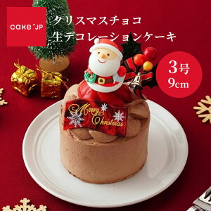 【ポイント5倍 12/8 ~12/25】【あす楽】クリスマスケーキ 2023 予約 送料無料 チョコ生デコレーションケーキ 3号 9cm クリスマス ケーキ チョコレートケーキ チョコケーキ 1人〜2人分 お取り寄せ お祝い プレゼント 誕生日 バースデー