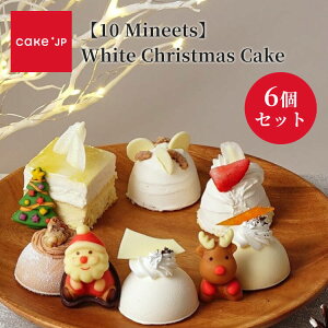 【ポイント5倍 12/9 ~12/25】【あす楽】クリスマスケーキ 2023 予約 送料無料【10 Mineets】White Christmas Cake 6種 小さめ アソート 詰め合わせ 個包装 プレゼント ギフト お取り寄せ スイーツ 誕生日 バースデー クリスマス ケーキ ギフト お祝い デコレーション