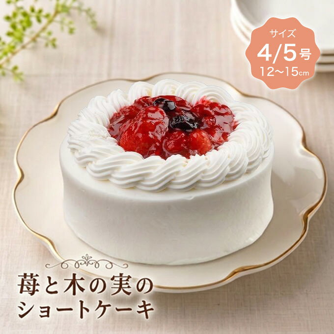 商品について 【色々なシーンを華やかに彩る"苺"のケーキです！】 たっぷりのたまごで作ったふわふわなスポンジ生地に美味しい苺の糖煮をサンドしました。 更に、北海道産生クリームをブレンドした小島屋オリジナルのクリームで包み、苺・ブルーベリー・クランベリー・ラズベリーに、甘酸っぱい苺のソースをかけて仕上げました。 見た目にもきれいで華やかなショートケーキです。 ■OPEN当初から変わらない味、当店の定番、かつ王道といえるケーキです。 ※オプションとして無料ローソク5本 ご注意事項 本商品は、冷凍商品のため、包装・のし紙・リボン・手提げ袋はおつけしていません。 ヤマト運輸・クール冷凍便でお届けします。道路状況や天候等により遅延する場合（補償なし）がありますので、余裕を持った希望配送日時の指定をお願いします。 限定数販売のため、予定数量に達した場合、予告なく販売を終了します。 商品詳細 商品説明 商品名 苺と木の実のショートケーキ 内容量・セット内容 4号（12cm）2〜3名様向け 5号（15cm）　3～5名様向け 原材料名 乳等を主要原料とする食品（国内製造）、苺、加糖角切り苺、卵、クリーム、砂糖、小麦粉、苺ジャム、上掛けゼリー（水飴、砂糖）、ショートニング、ブルーベリー、加工油脂、クランベリー、ラズベリー、食塩／トレハロース、増粘剤（加工デンプン）、膨脹剤、安定剤（加工デンプン、CMC、増粘多糖類）、香料、乳化剤、ゲル化剤（ペクチン、CMC）、酸味料、カロチン色素 アレルギー 小麦、卵、乳、大豆 賞味期限 商品到着後、冷凍保存2日間。解凍後、冷蔵保存翌日。お早めにお召し上がりください。 保存・解凍方法 冷凍保存（−18度以下） 製造者 小島屋乳業製菓(株) 新宿Kojimaya 〒160-0023東京都新宿区西新宿7-22-27 シーン ▼用途 ハレの日 誕生日 クリスマス お正月 成人の日 バレンタイン ホワイトデー 節分 ひな祭り お花見 入社 入学 卒業 母の日 父の日 お中元 お盆 帰省土産 夏ギフト 残暑見舞い 敬老の日 ハロウィン 七五三 お歳暮 パーティ 結婚式 内祝い サプライズ ギフト 還暦祝い 喜寿祝い 結婚祝い 就職祝い 出産祝い 新築祝い 退職祝い ▼ご贈答先 おじいちゃん おばあちゃん お客様 お父さん お母さん 奥さん 兄弟 後輩 姉妹 子供 取引先 職場 先生 先輩 旦那さん 仲良し 同僚 彼氏 彼女 友達