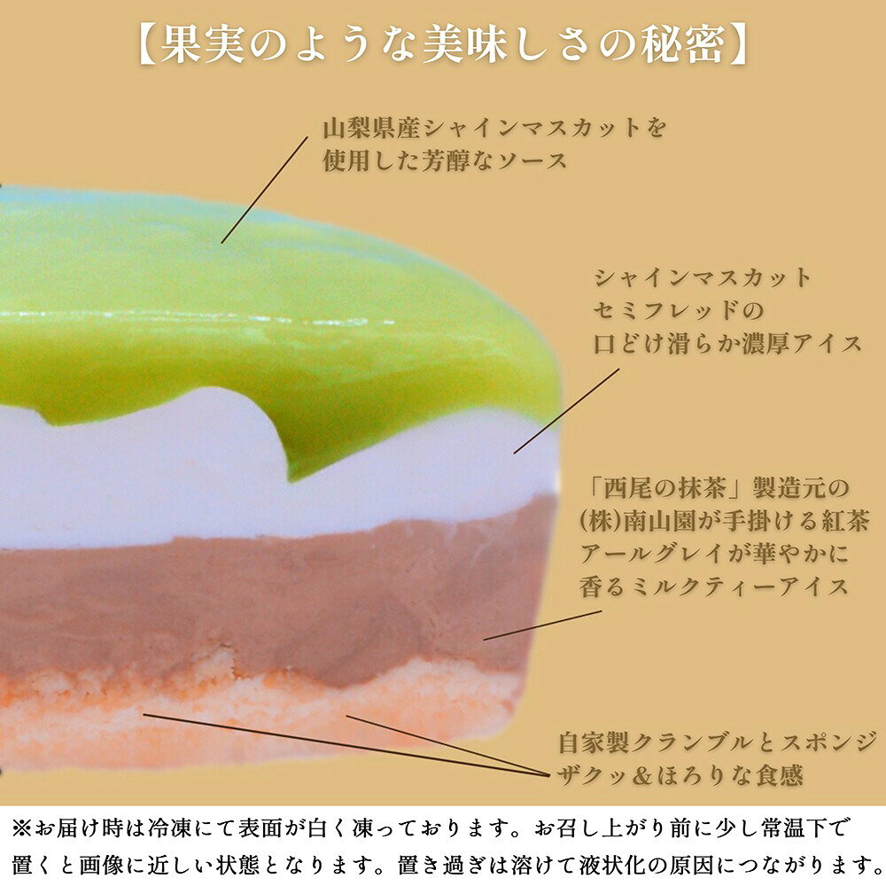 《アイスクリームケーキ 》山梨県産シャインマスカット＆アールグレイミルクティー...