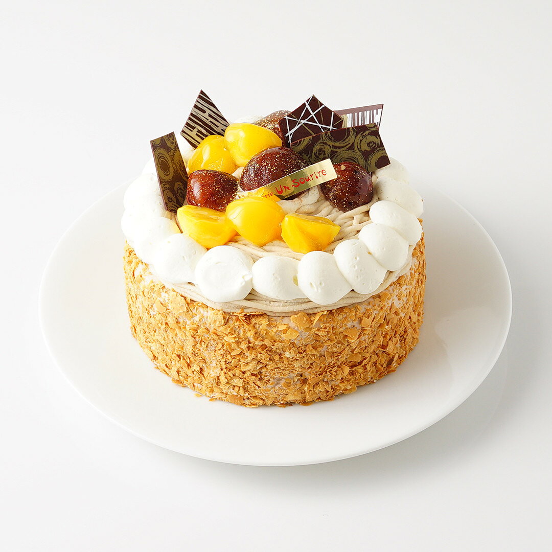 Cake.jp(ケーキジェーピー)の特選 和栗のモンブラン 5号 15cm 2026 贈り物 お祝い ケーキ お取り寄せ スイーツ プチギフト プレゼント ギフト 和栗モンブラン 金箔 お祝い 贈答 父の日 母の日 (3311915)｜アングル2