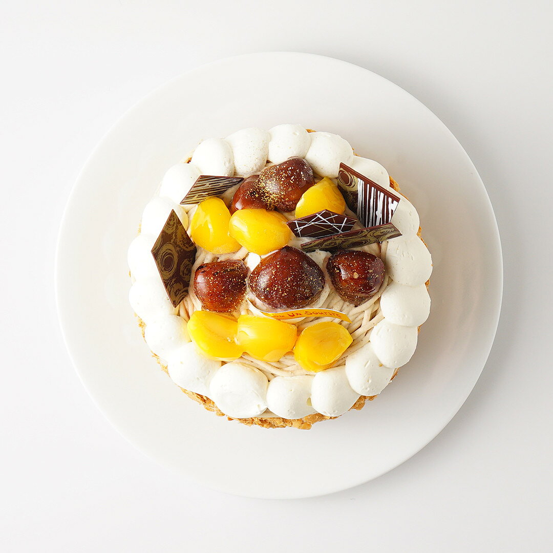 Cake.jp(ケーキジェーピー)の特選 和栗のモンブラン 5号 15cm 2026 贈り物 お祝い ケーキ お取り寄せ スイーツ プチギフト プレゼント ギフト 和栗モンブラン 金箔 お祝い 贈答 父の日 母の日 (3311915)｜アングル3