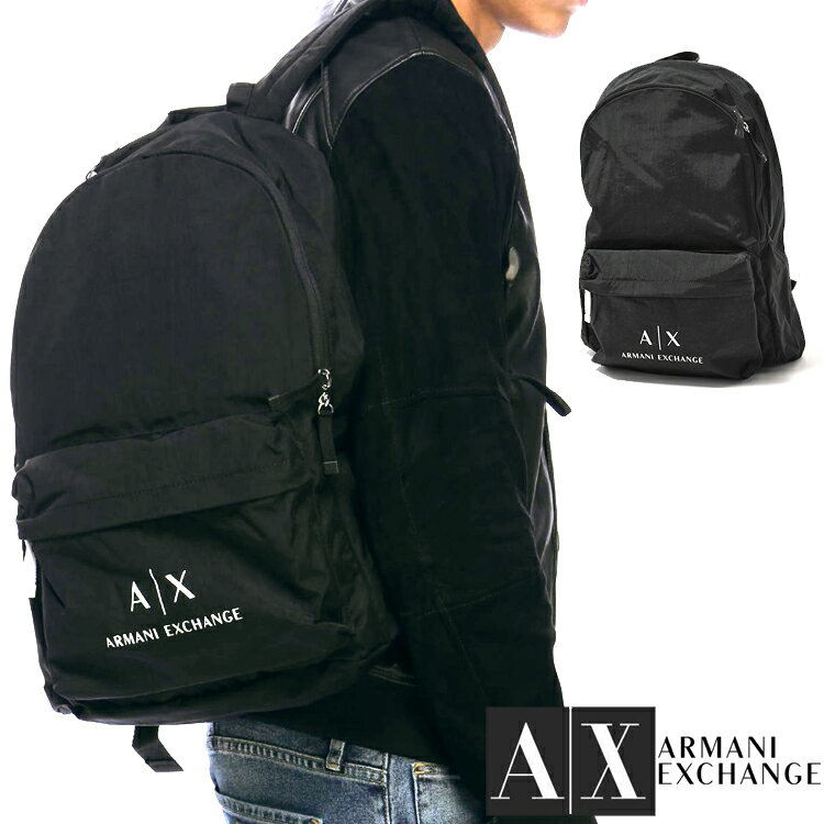 【閉店セール40%OFF】【6/11(火)まで】ARMANI EXCHANGE アルマーニ エクスチェンジ バックパック ブラック リュック FREE ONE SIZE おしゃれ ブランド 大きいサイズ [952103cc511]