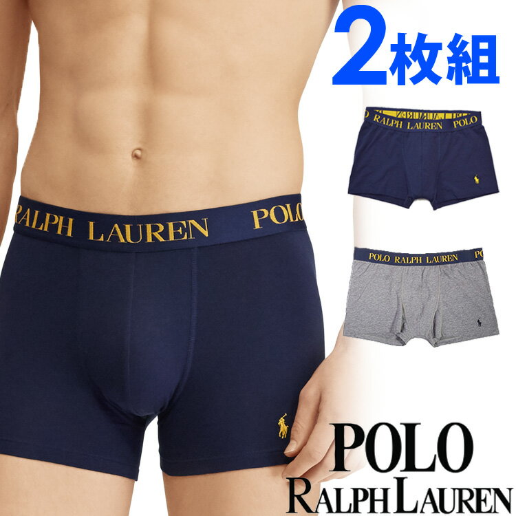 POLO RALPH LAUREN ポロ ラルフローレン メンズ ボクサーパンツ 2枚セット ロゴ ネイビー グレー トランクス S M L XL おしゃれ ブランド 大きいサイズ 【あす楽】[lptrp2fid]