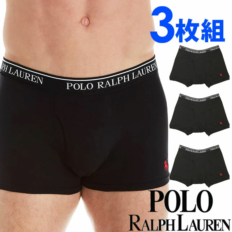 Polo Ralph Lauren 【SALE 30%OFF】POLO RALPH LAUREN ポロ ラルフローレン メンズ クラシックフィット コットン ボクサーパンツ 3枚セット ブラック polo ロゴ トランクス S M L XL おしゃれ ブランド 大きいサイズ [送料無料] 【あす楽】［nctrp3pbd]