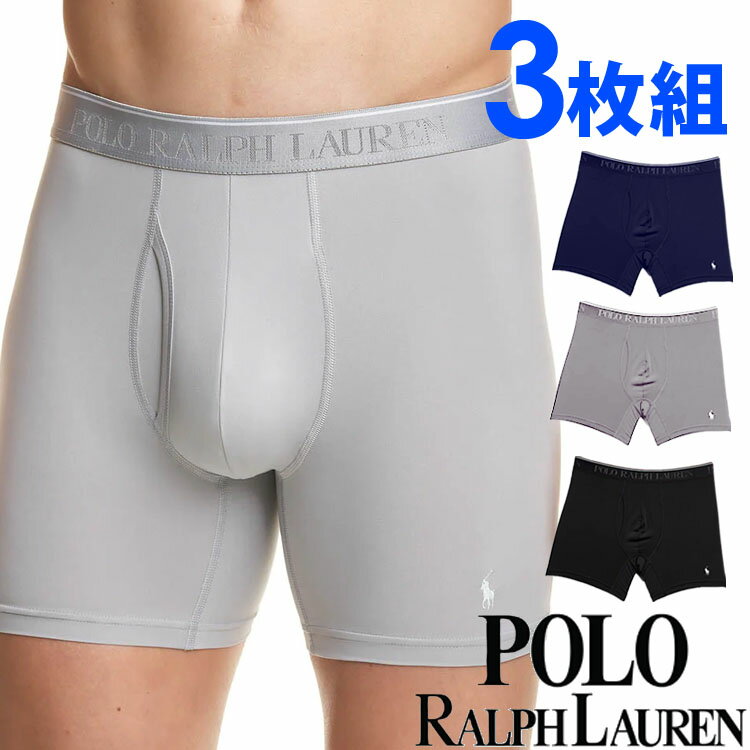 【SALE 30%OFF】POLO RALPH LAUREN ポロ ラルフローレン メンズ マイクロファイバー ウルトラソフト ボクサーパンツ 3枚セット ブラック ネイビー グレー polo ロゴ トランクス S M L XL おしゃれ ブランド 大きいサイズ [送料無料] 【あす楽】[nvbbp3aw7g]