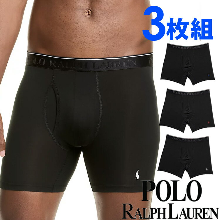 Polo Ralph Lauren 【SALE 30%OFF】POLO RALPH LAUREN ポロ ラルフローレン メンズ マイクロファイバー ウルトラソフト ボクサーパンツ 3枚セット ブラック polo ロゴ トランクス S M L XL おしゃれ ブランド 大きいサイズ [送料無料] 【あす楽】[nvbbp3pbd]