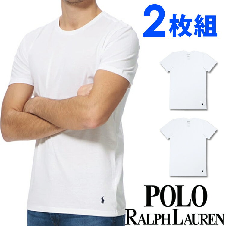 【SALE 30%OFF】POLO RALPH LAUREN ポロ ラルフローレン メンズ コットン クルーネック 半袖 Tシャツ 2枚セット ホワイト S M L XL おしゃれ ブランド 大きいサイズ[送料無料] [あす楽][lpcnp2whd]